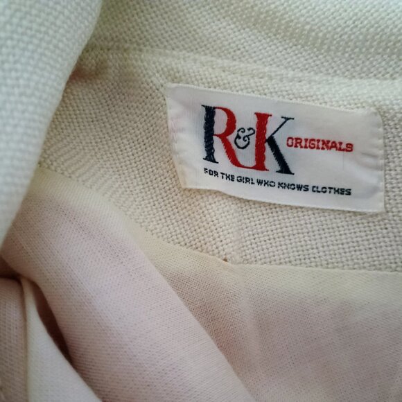 EUC: Vintage 60s R&K Originals Pink & White Block Midi Dress Size see desc - Picture 4 of 9